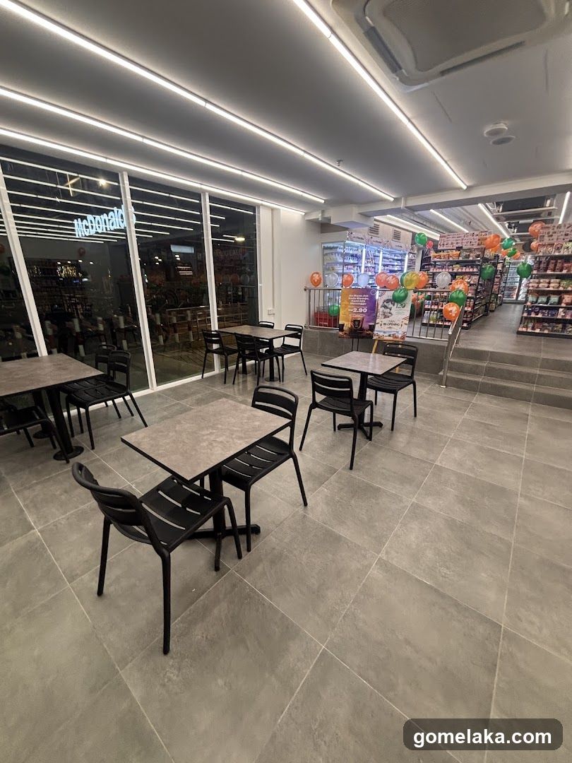McDonald's Interior with Seating Area