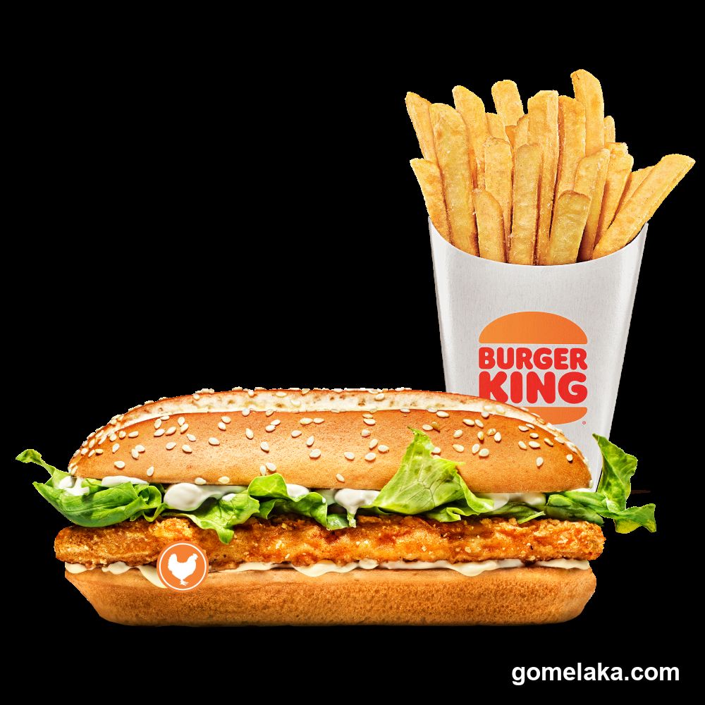 Burger King Chicken Sandwich and Fries