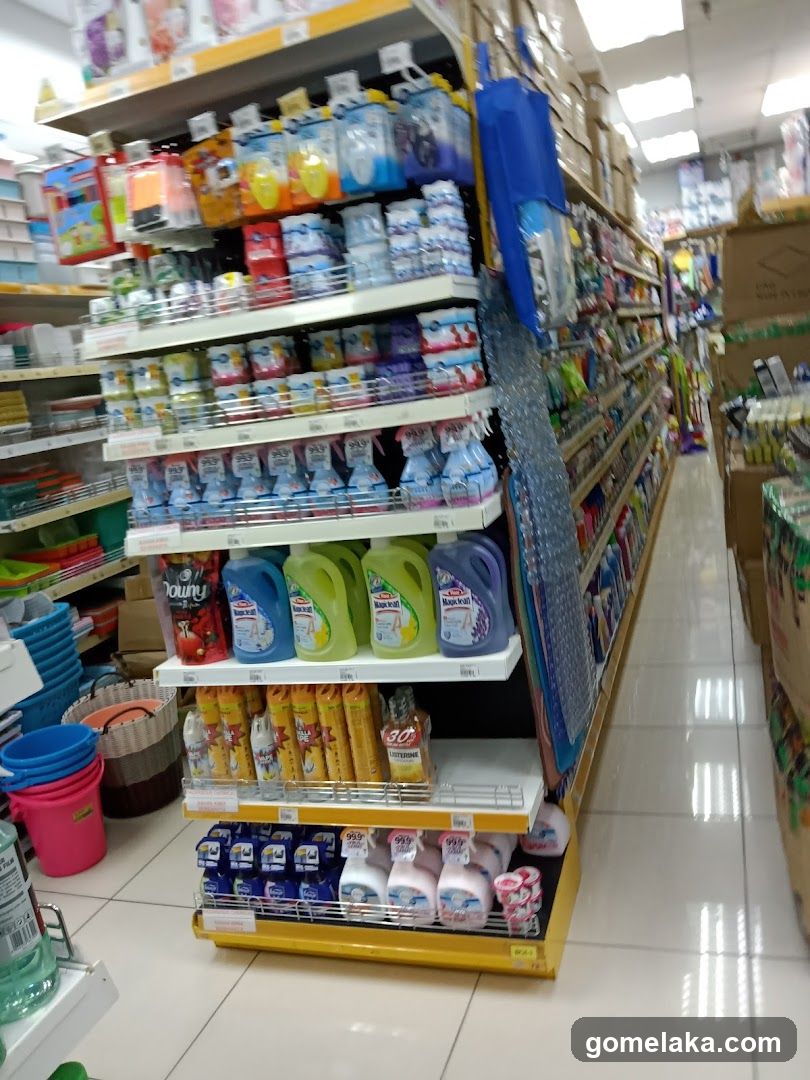 Aisle of Household Cleaning Products