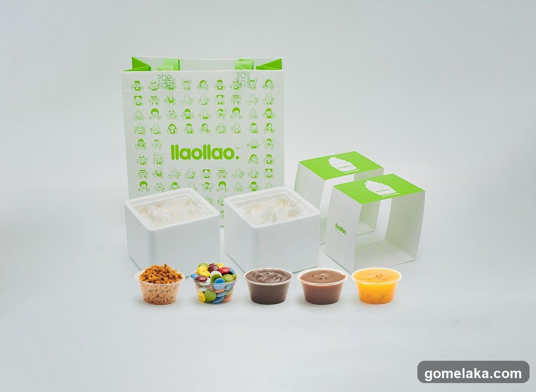 Llaollao Frozen Yogurt Takeaway Packaging