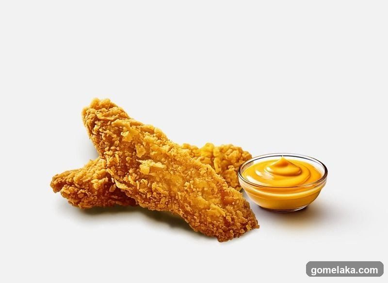 Crispy Chicken Strips with Cheese Dip