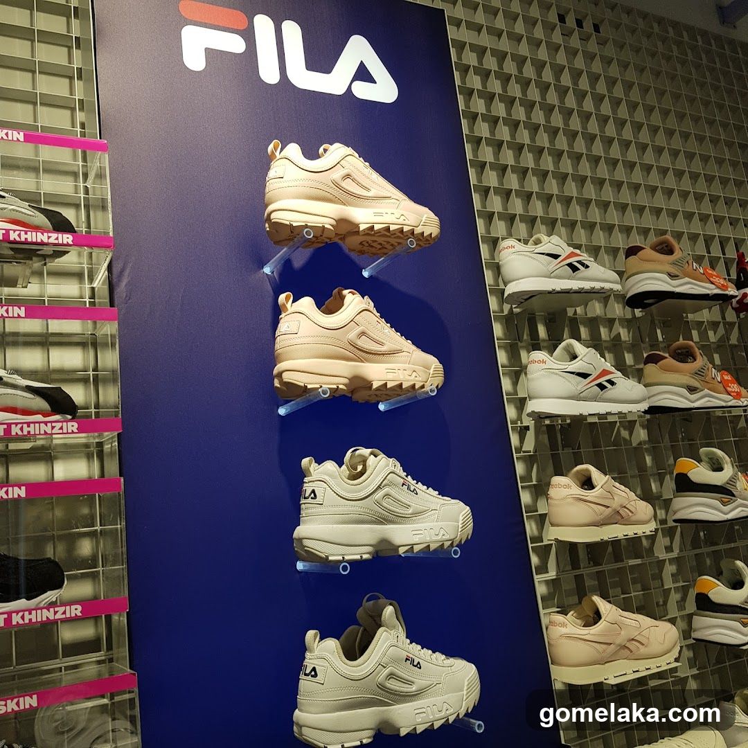 Fila and Reebok Sneakers Display