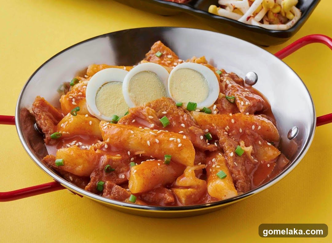 Spicy Rice Cakes with Hard-Boiled Eggs