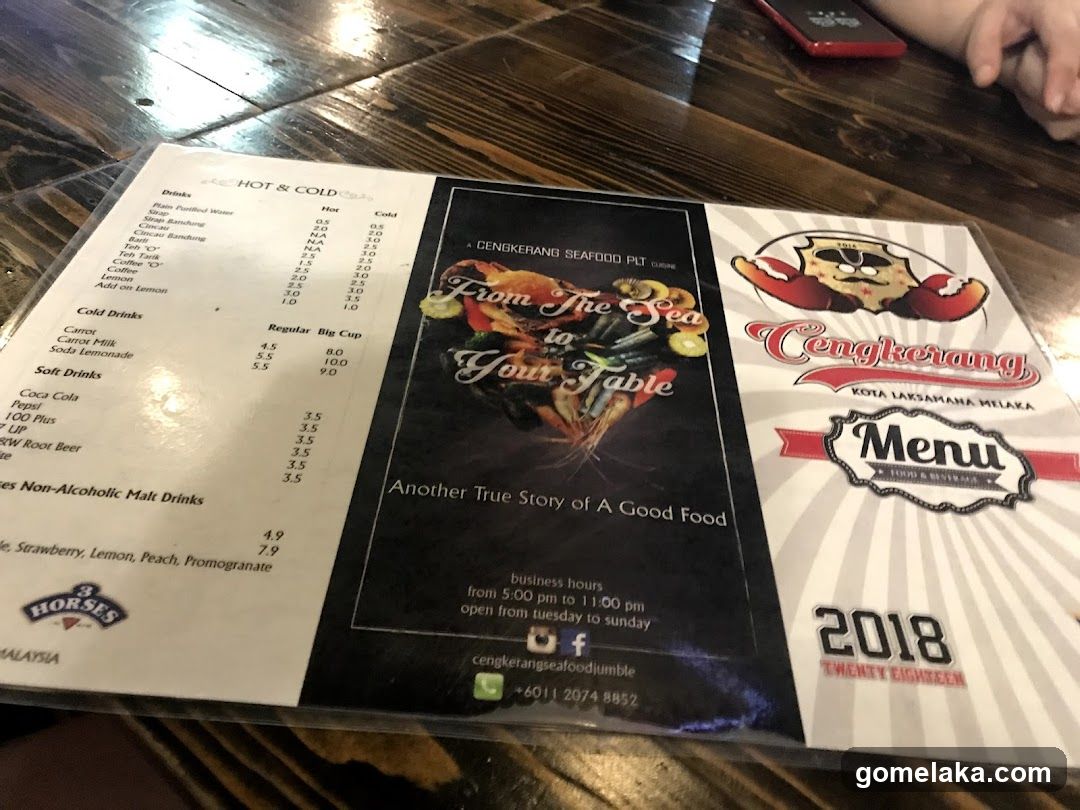 Cengkerang Seafood Plt Menu
