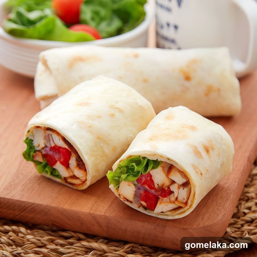 Chicken Wraps with Salad