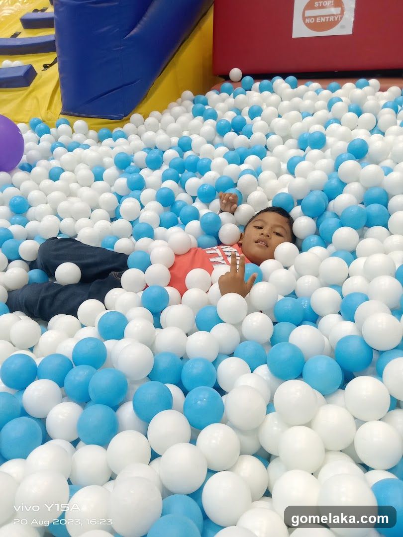 Child in ball pit