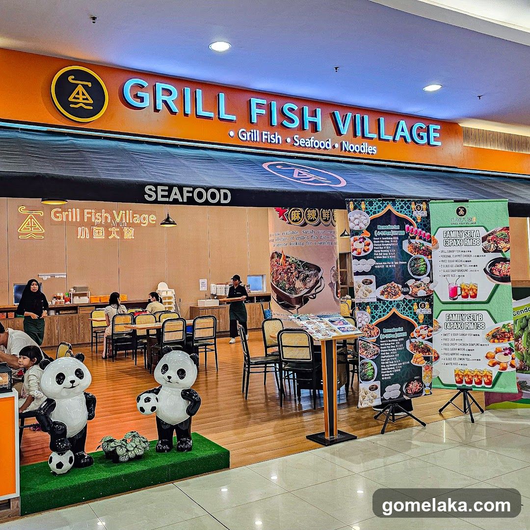 Grill Fish Village storefront interior view