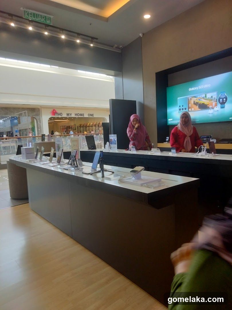 Interior of electronics store