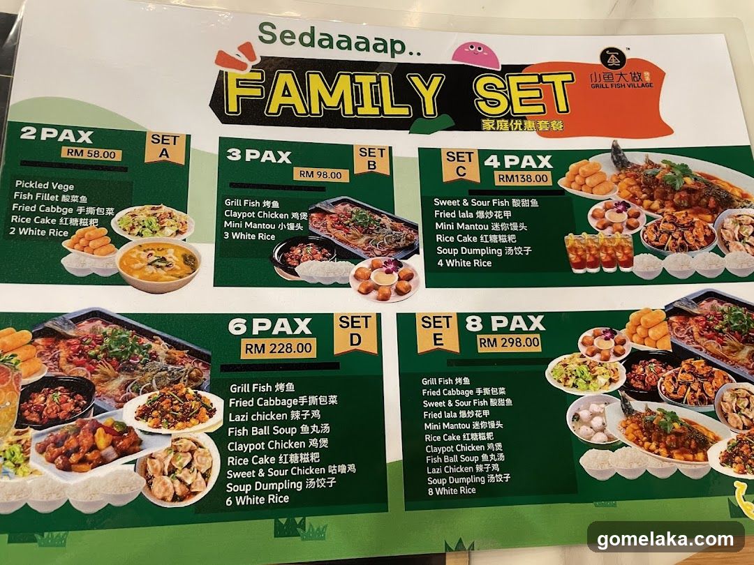 Family Set Menu at Grill Fish Village