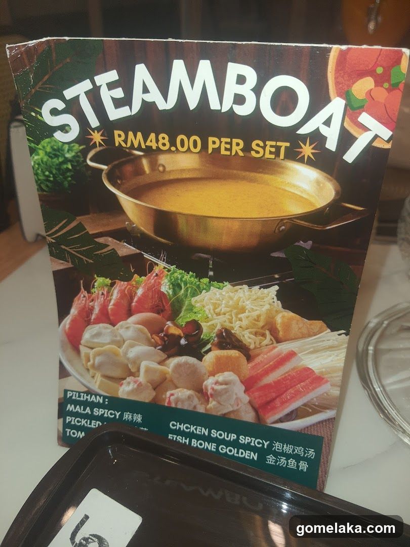 Steamboat Menu Board