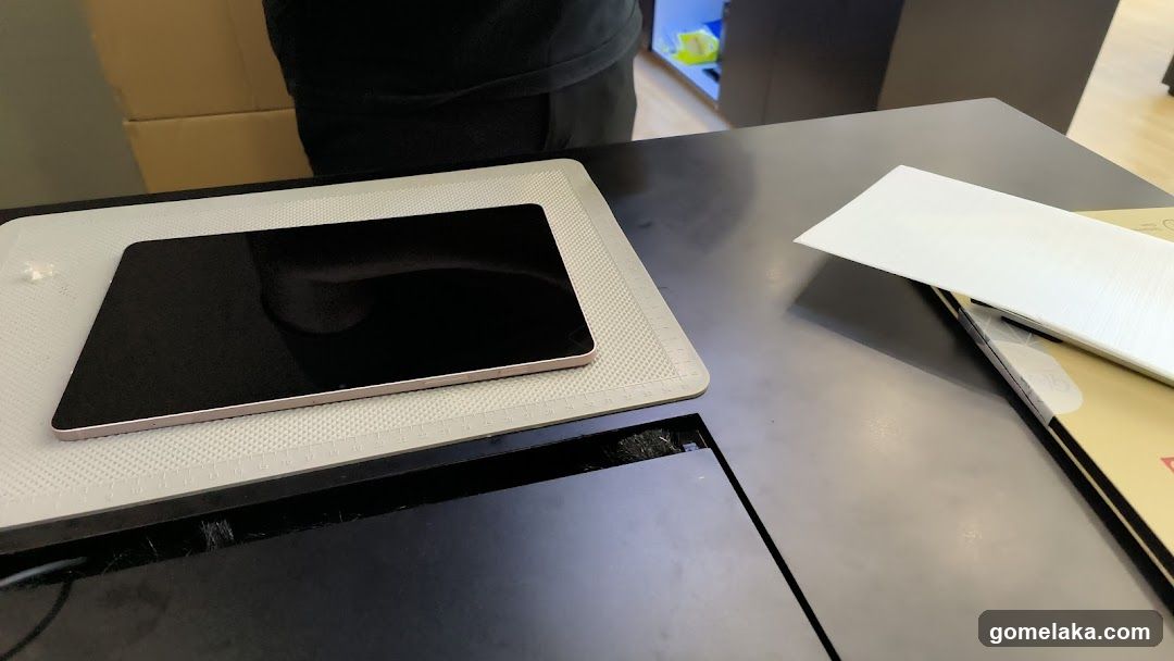 Tabletop with Device and Materials