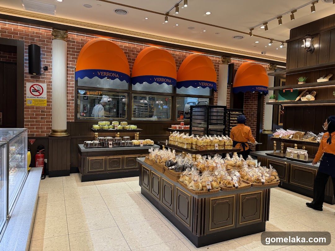 Interior of Verrona bakery