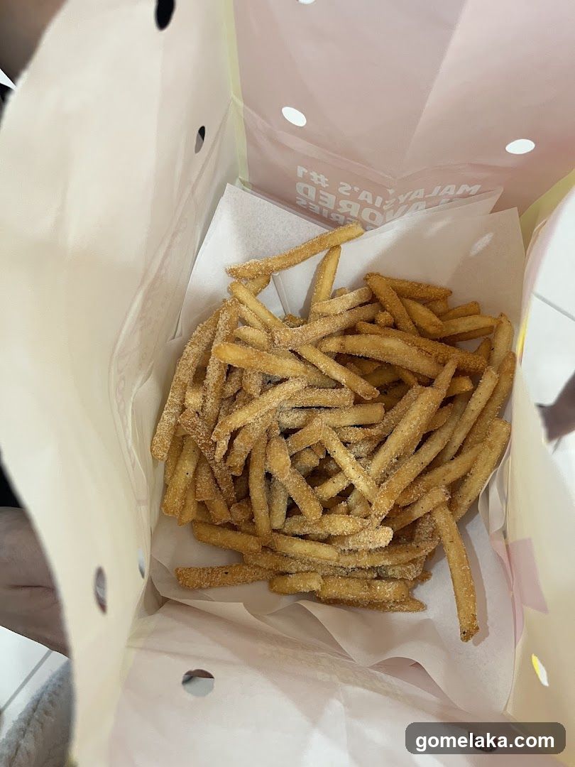 Fries in paper bag