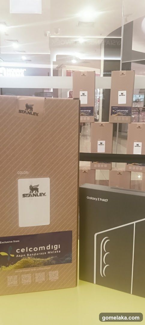 Stanley and Samsung product displays in store