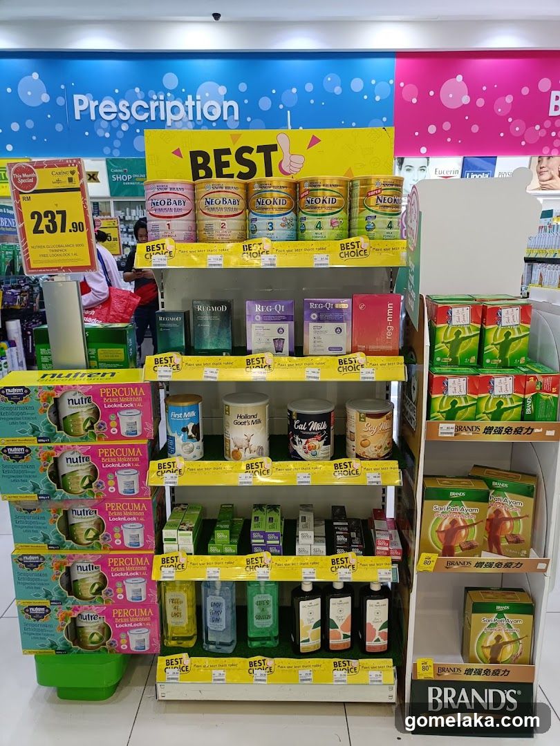 Pharmacy Interior Shelf Display