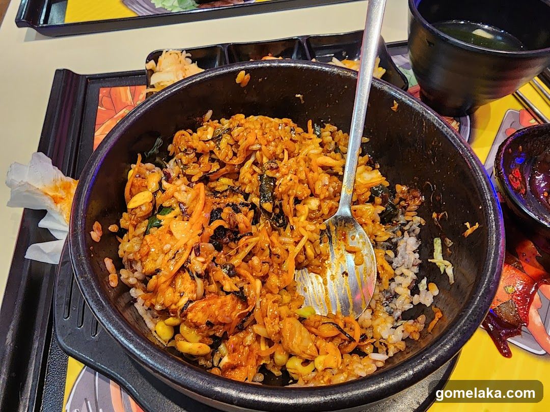 Food served in a stone pot