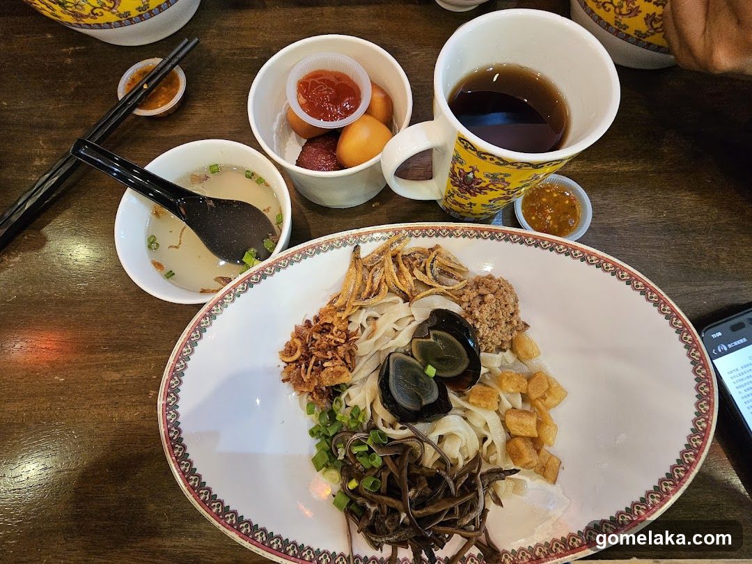 Table Setting with Noodles Dish