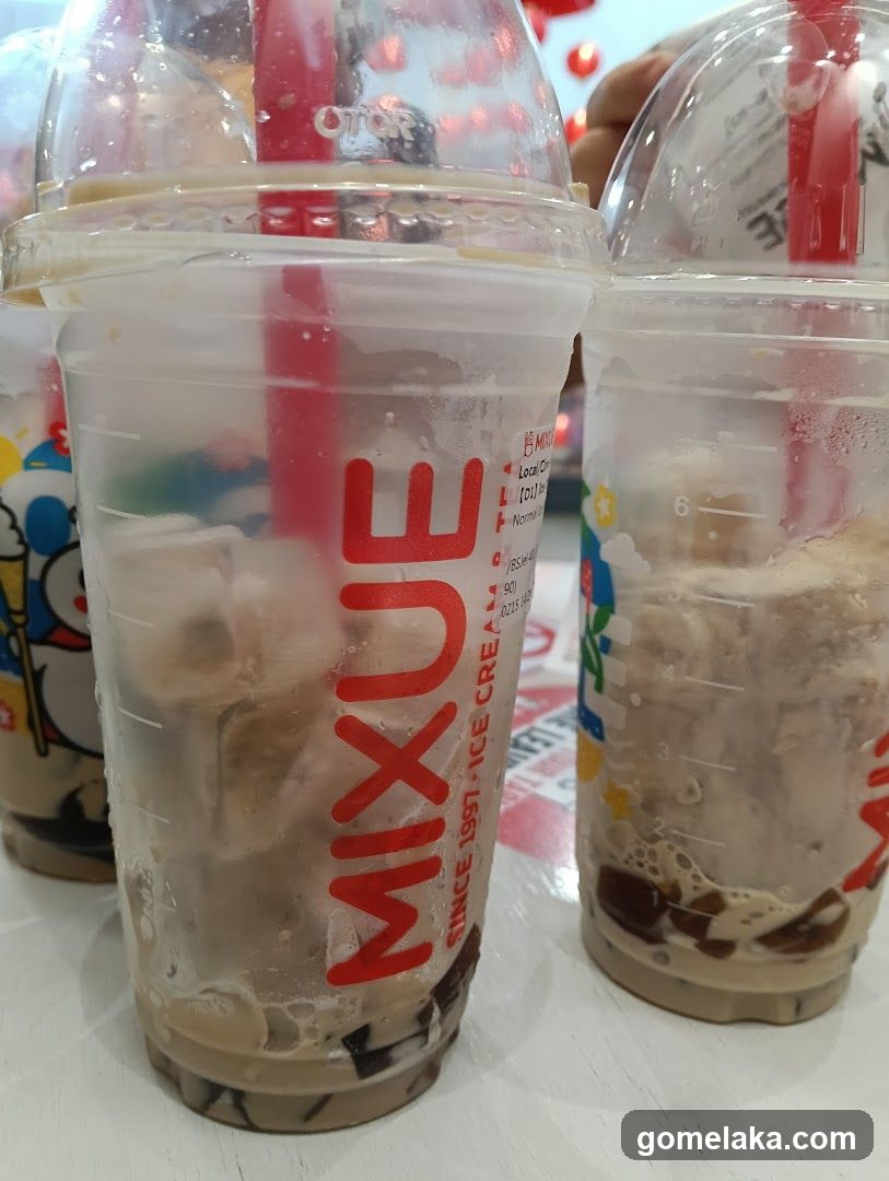 Mixue Ice Cream Shop Product Display