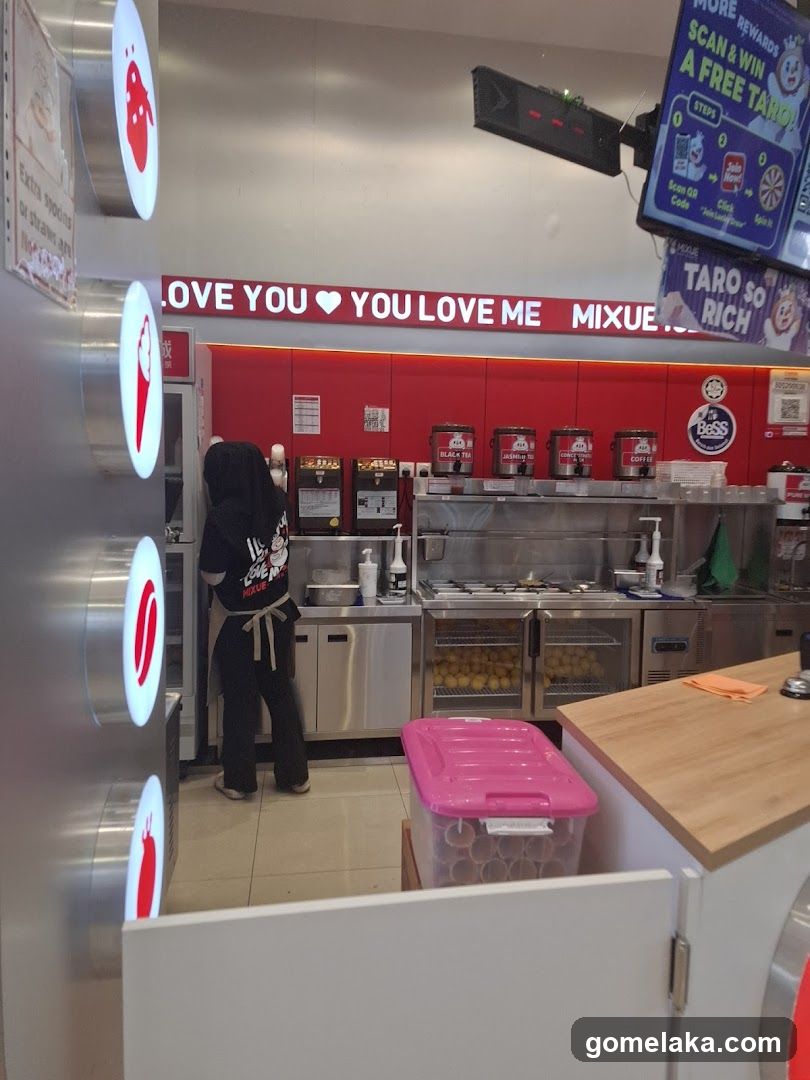 Interior of beverage shop