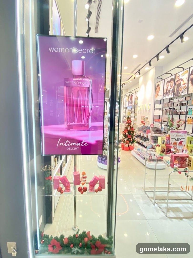 Storefront Display with Promotional Poster