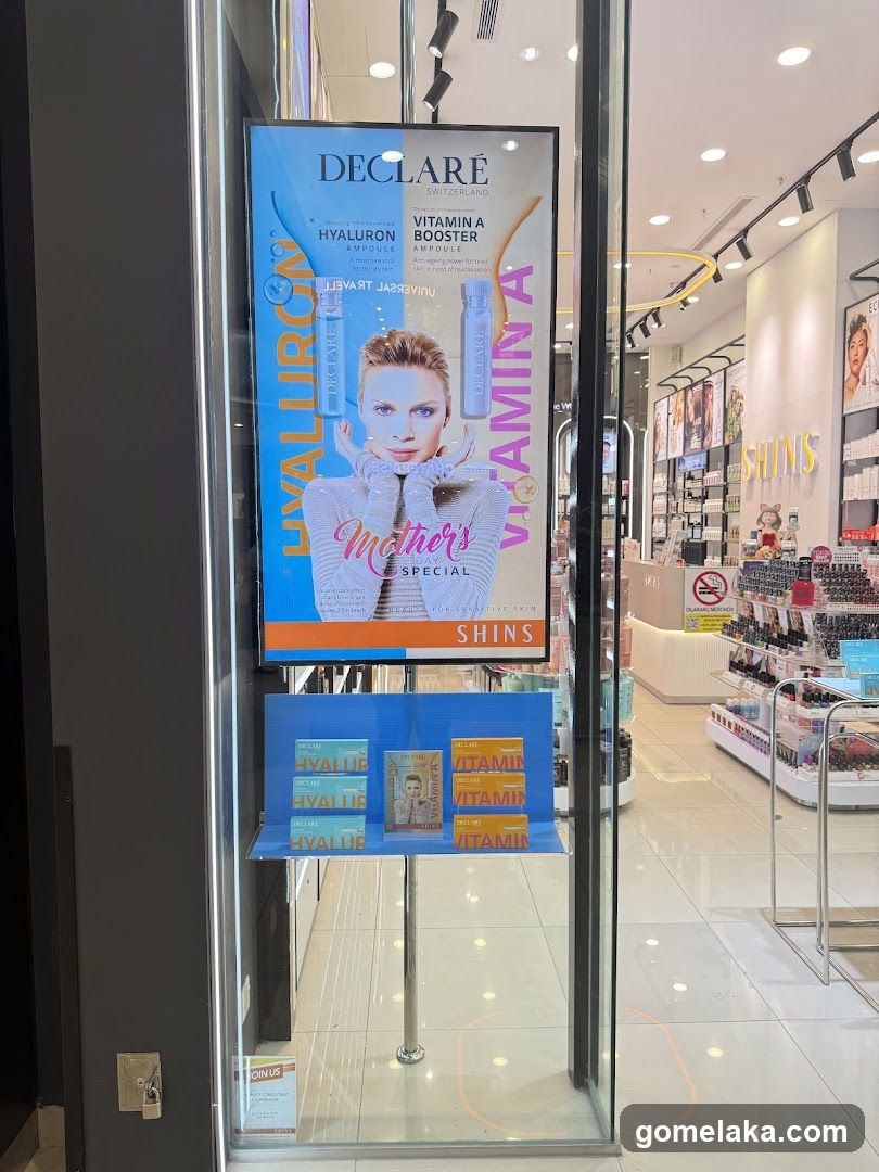 Storefront Display with Promotional Poster