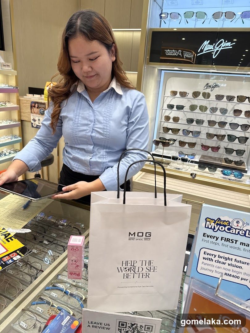 Inside an optical store