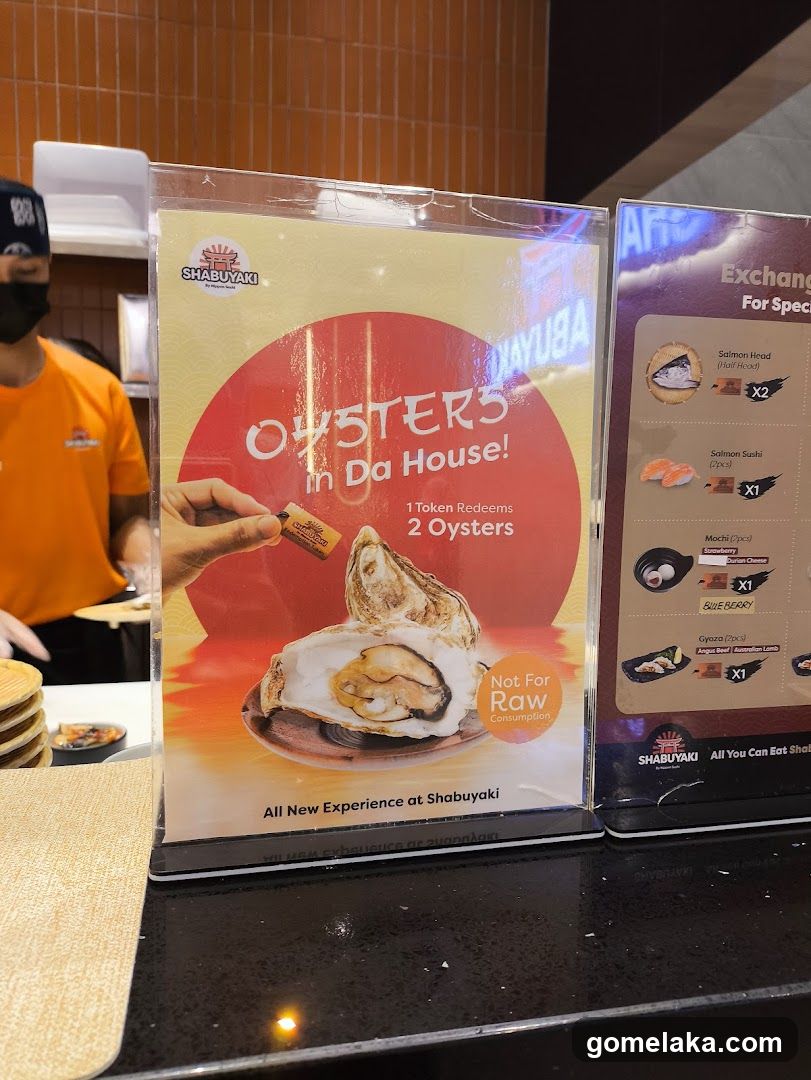 Shabuyaki Oyster Promotion Sign