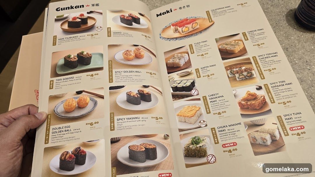 Sushi Menu