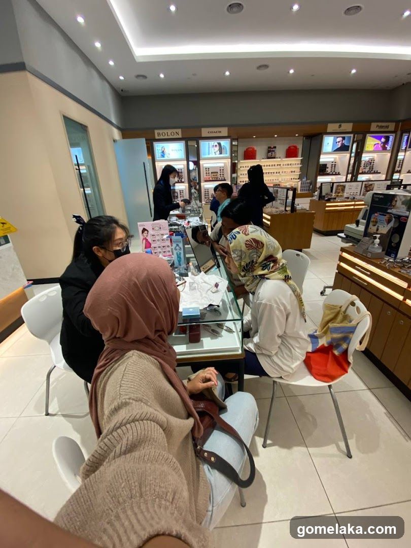 Inside a retail store