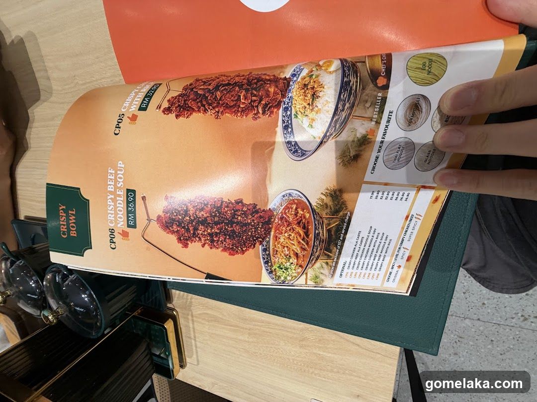 Crispy Bowl Menu Section
