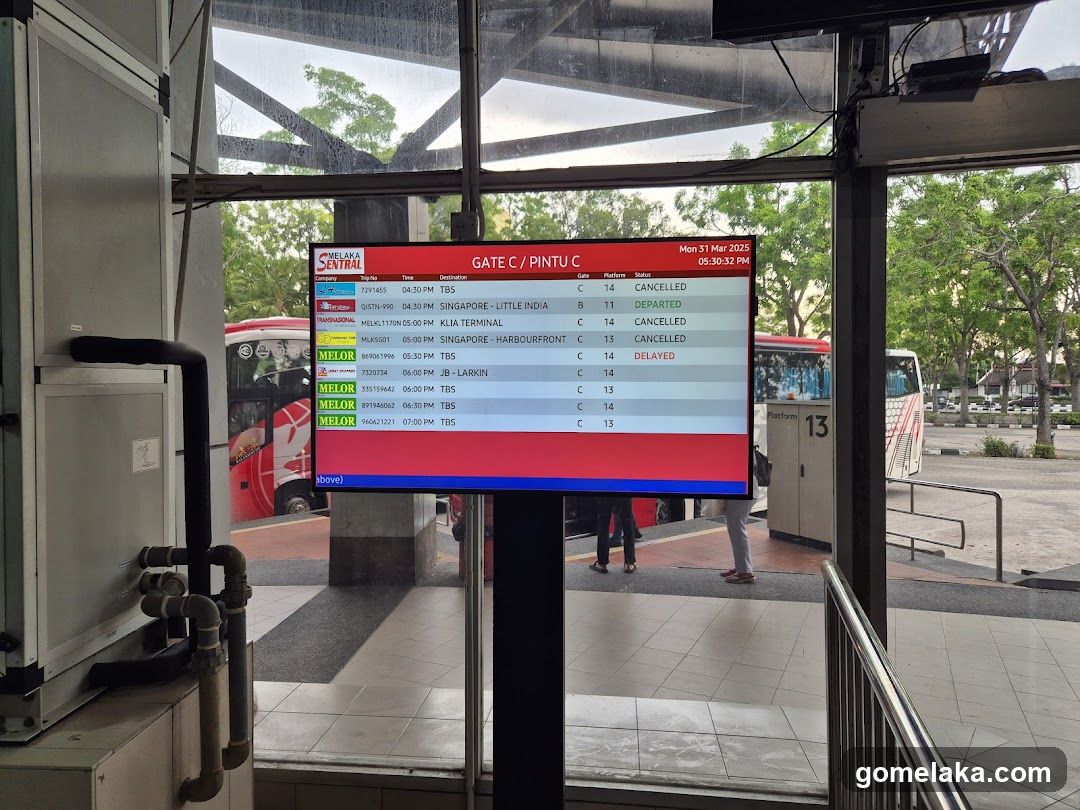 Melaka Sentral Bus Terminal Gate C