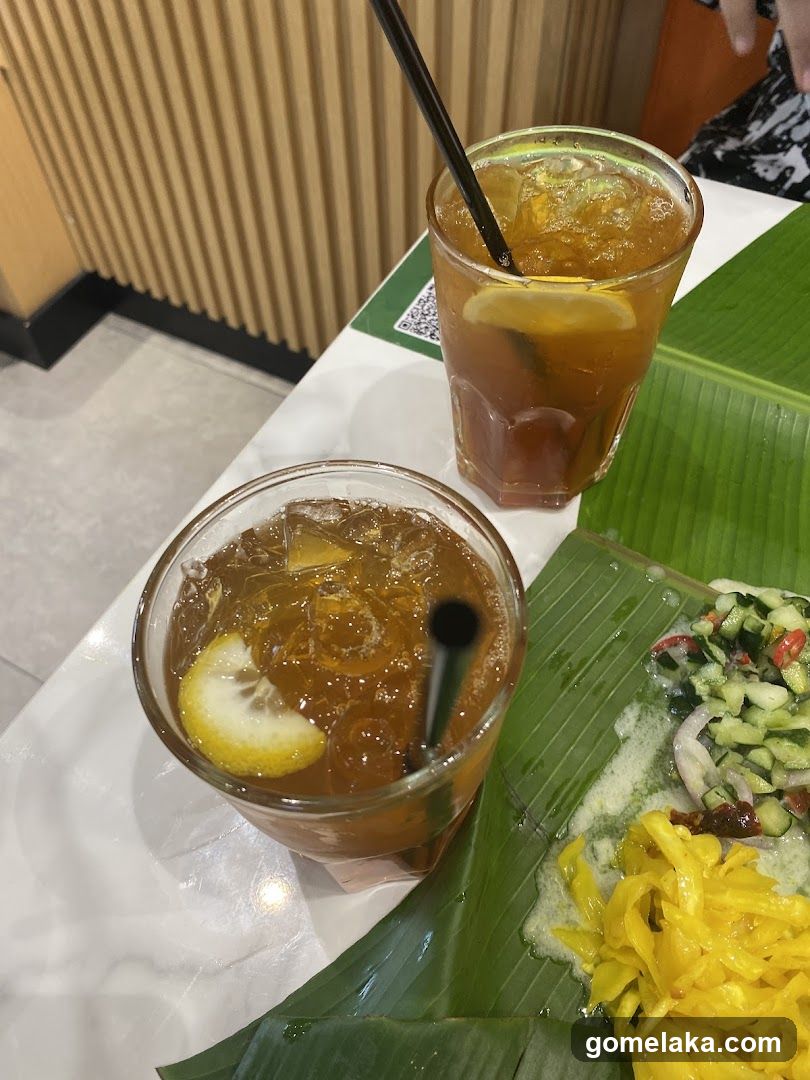 Table Setting with Drinks and Food
