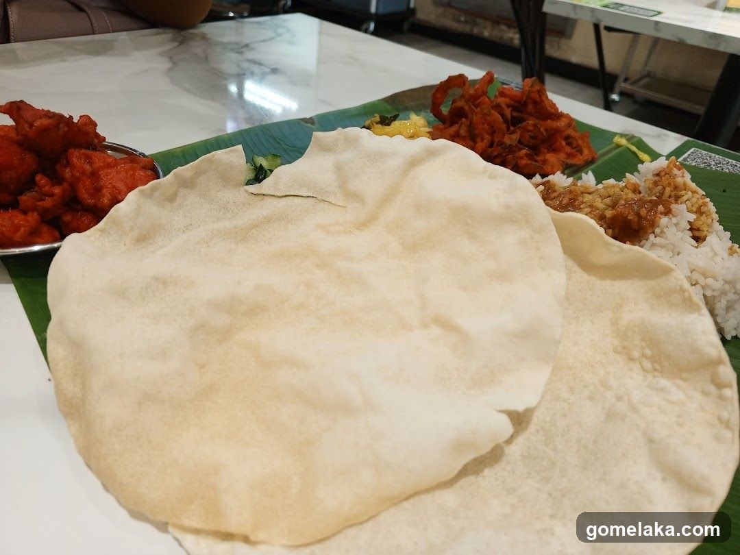 Food served on banana leaf