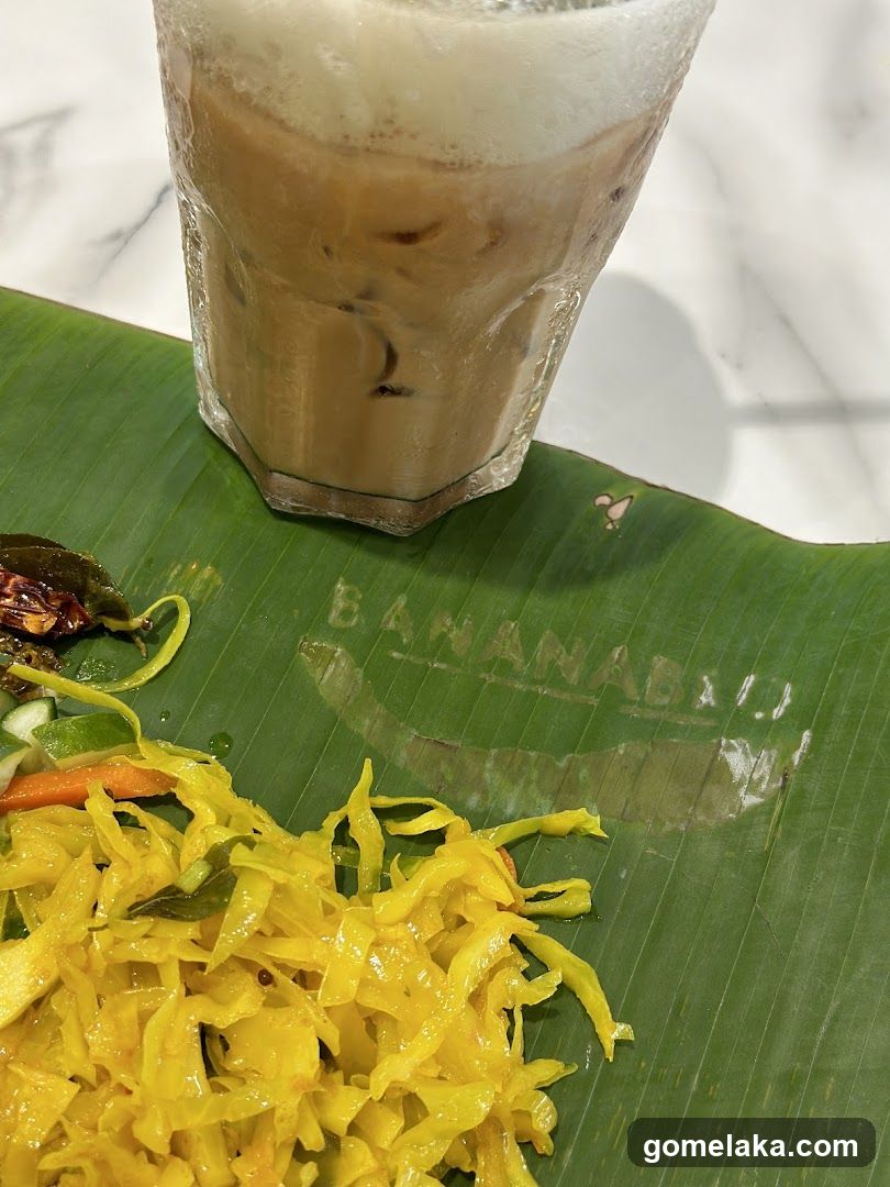 Banana Leaf Meal with Iced Drink