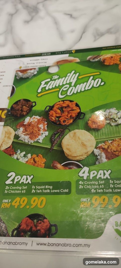 Banana Bro Menu Flyer