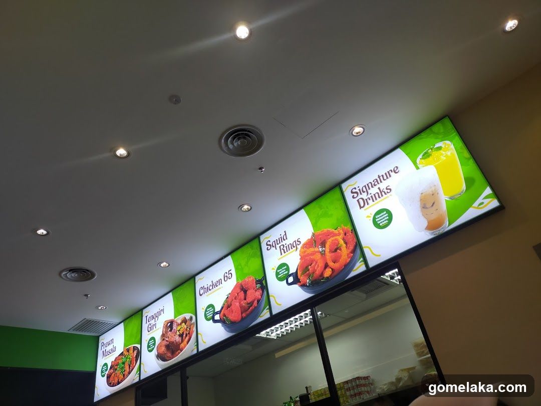 Restaurant Interior Menu Display