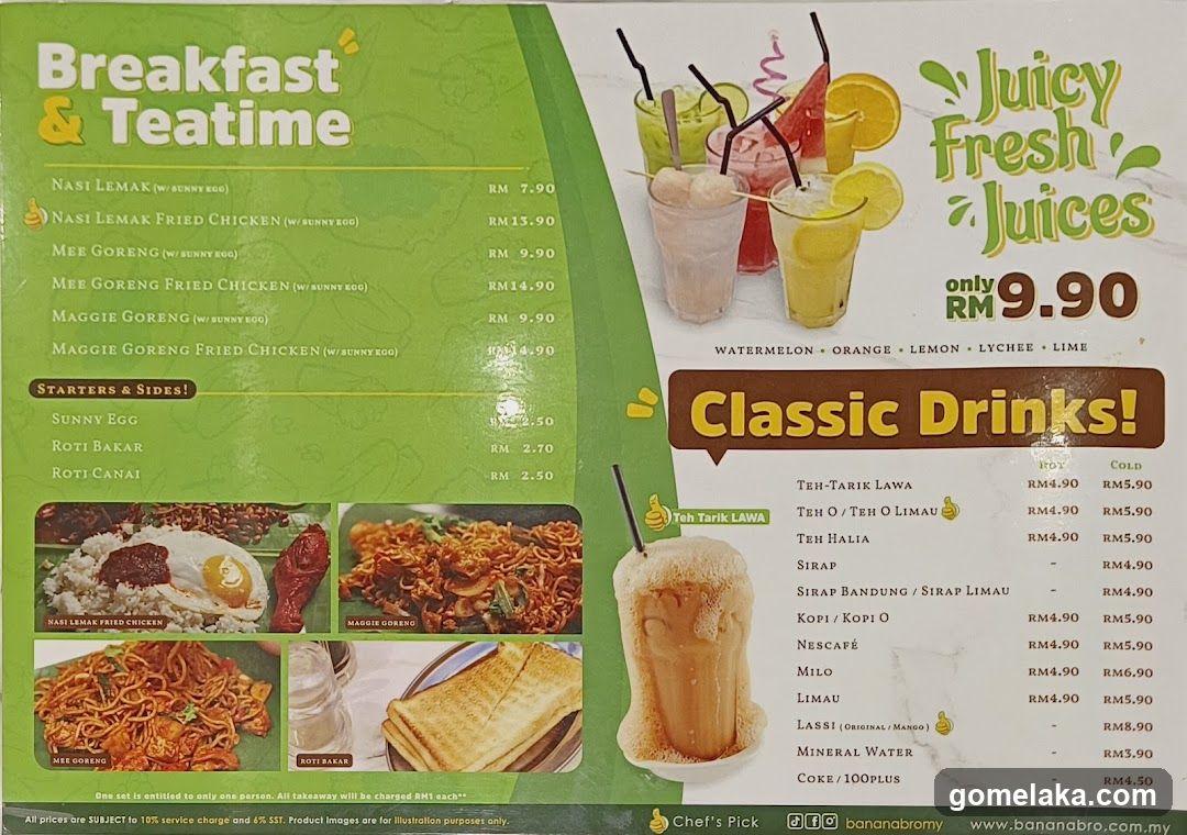 Breakfast & Teatime Menu