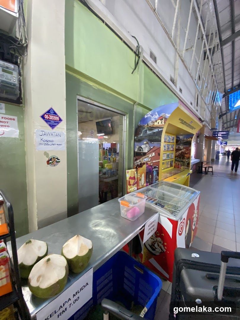Market stall interior
