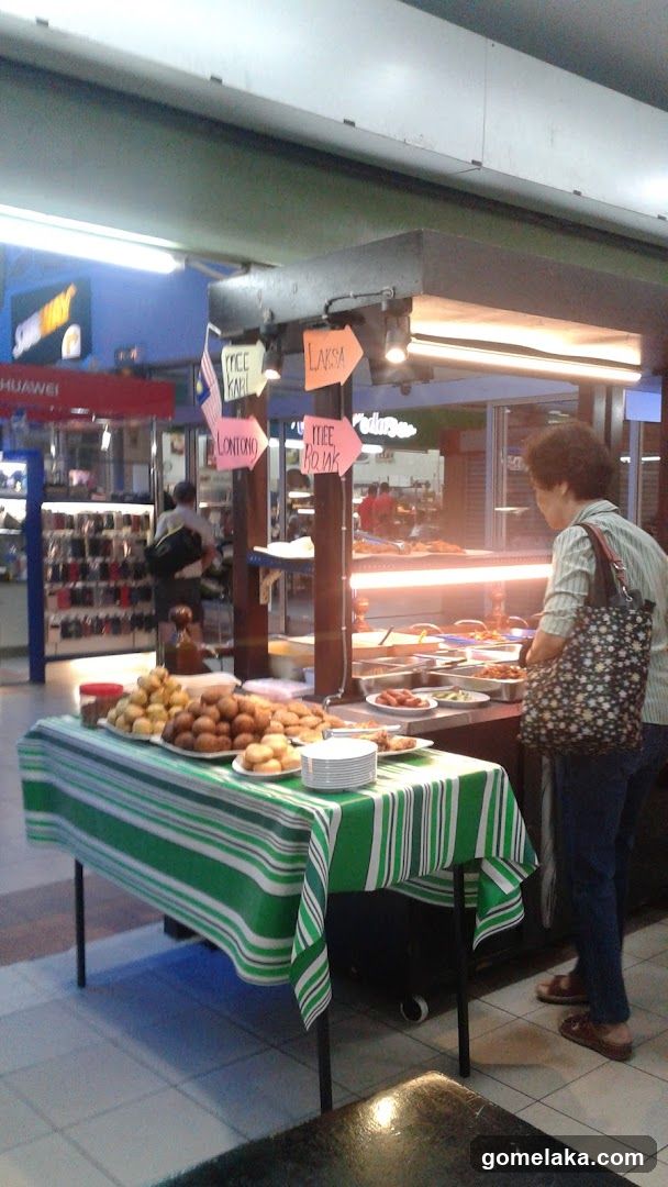 Food stall inside shopping center