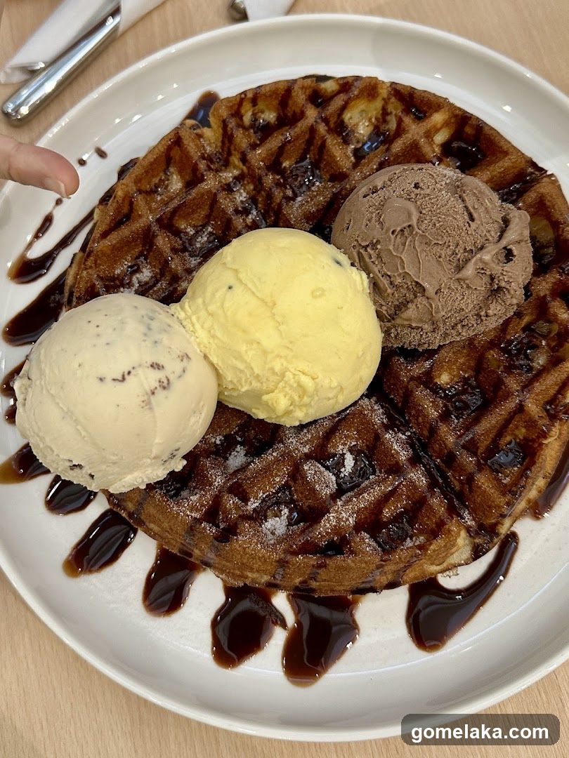 Waffle with Ice Cream