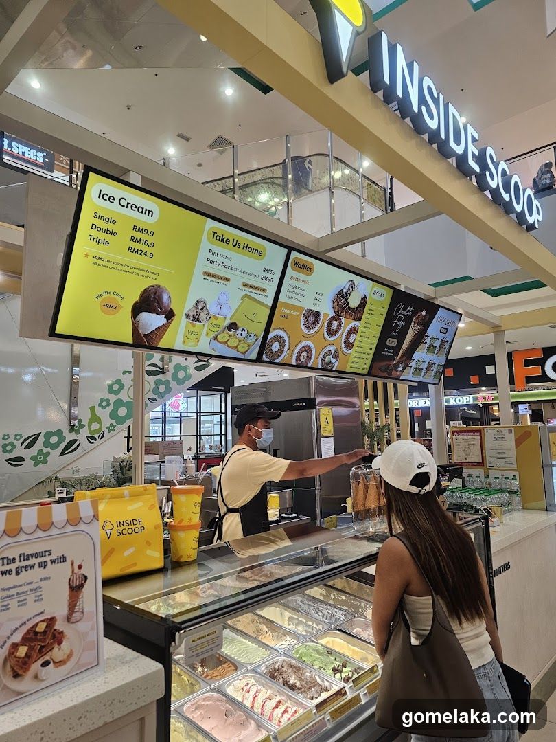 Inside Scoop Ice Cream Shop Interior