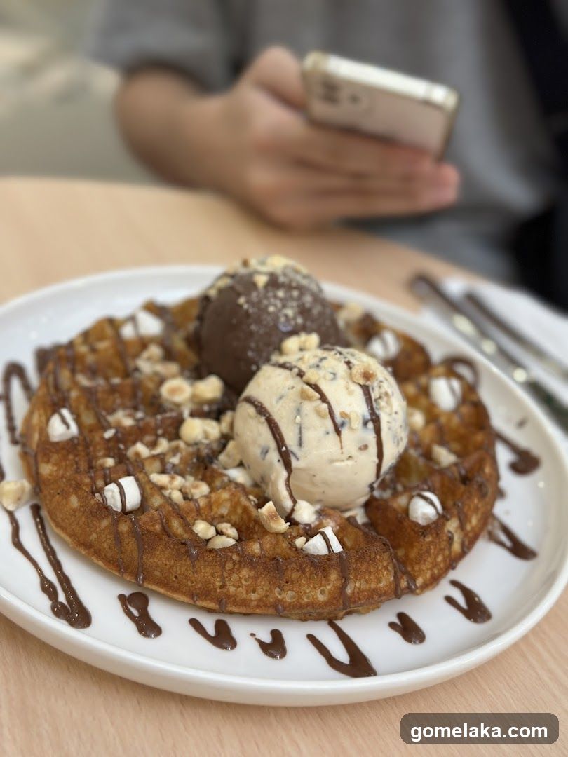 Waffle with Ice Cream