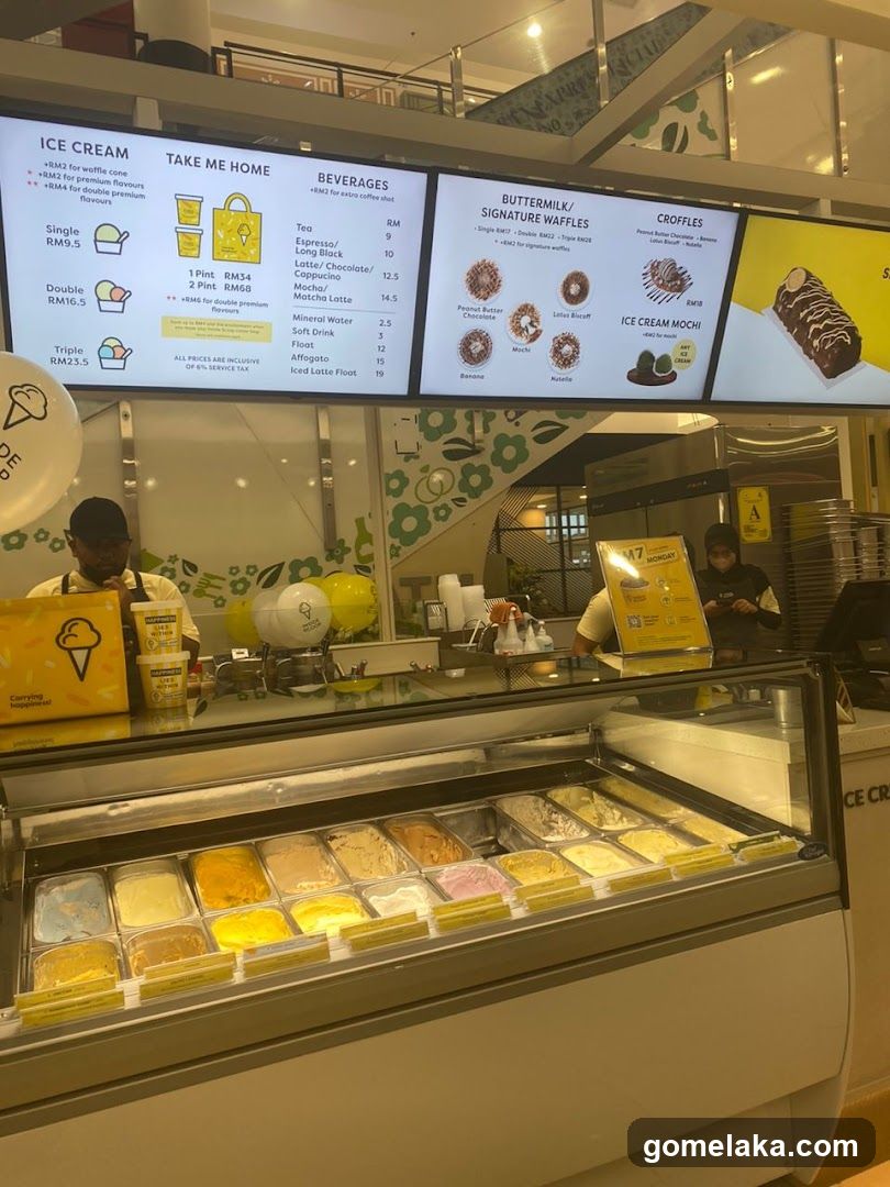 Ice Cream Shop Menu Display
