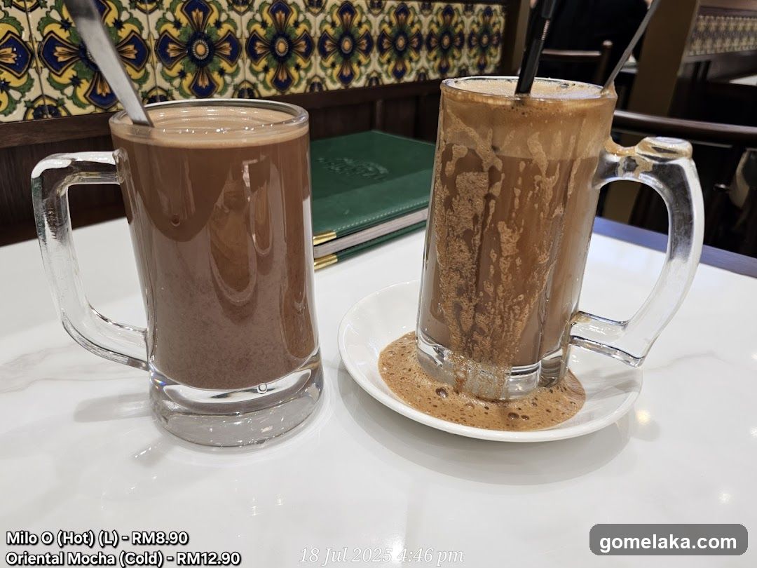 Two Milo beverages on a table