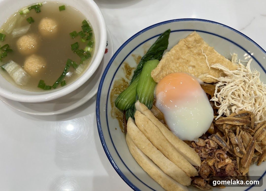 Food served on table