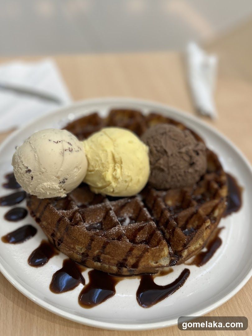 Waffle with Ice Cream
