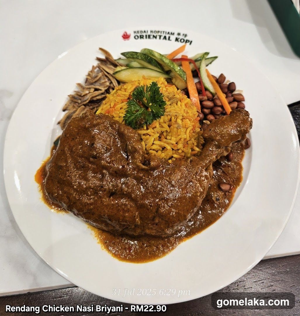 Rendang Chicken Nasi Briyani at Oriental Kopi