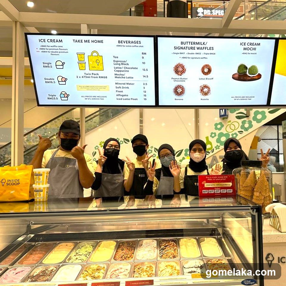 Staff at Ice Cream Shop Counter