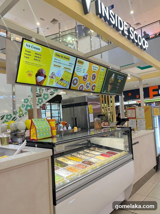 Inside Scoop Ice Cream Shop Interior