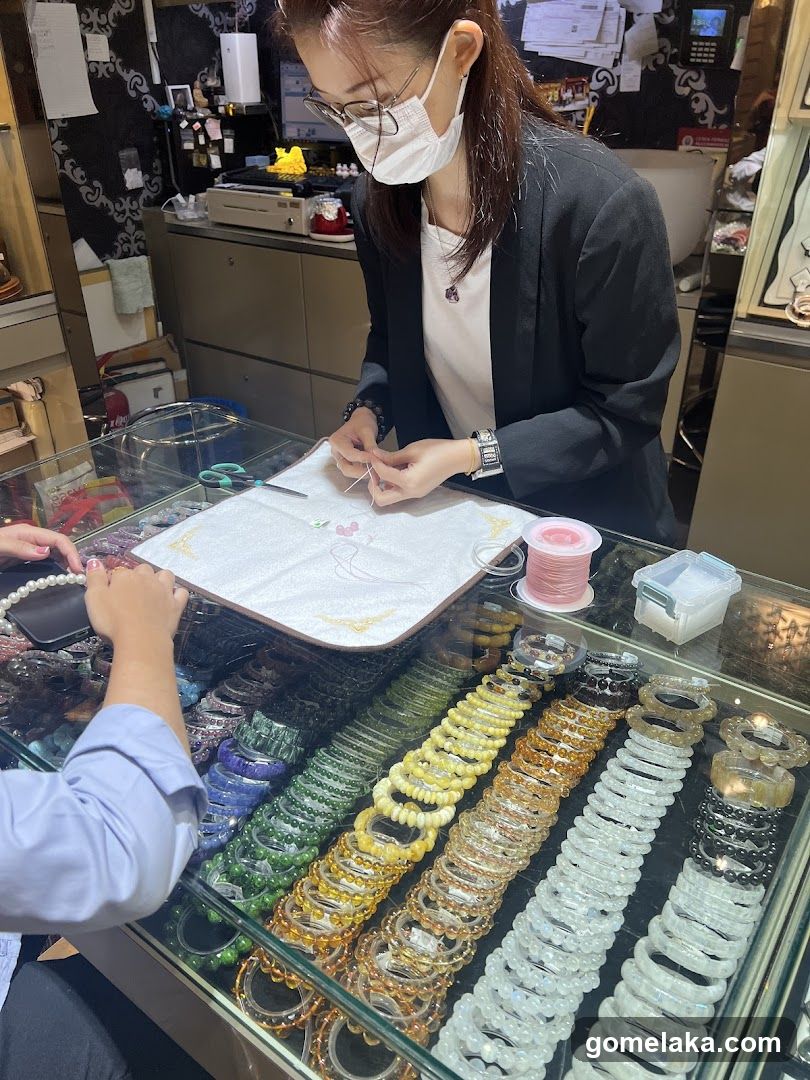 Interior of jewelry store